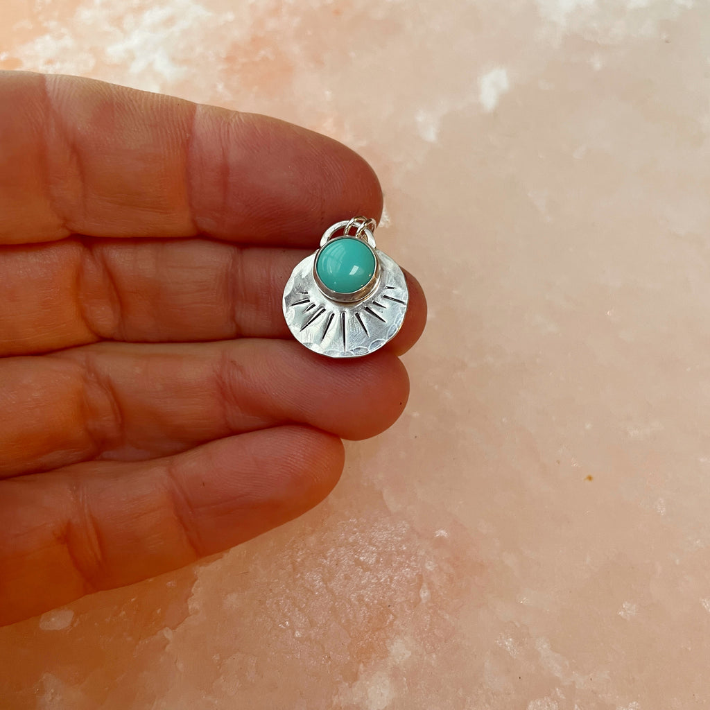 Turquoise Mini Medallion Necklace-Necklace-Betina Roza
